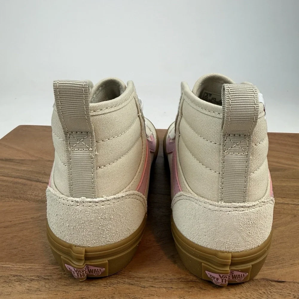 New Big Kids Vans Ashwood Hi Decon‎ Oatmeal Skateboarding Sneakers Shoes 3 Y